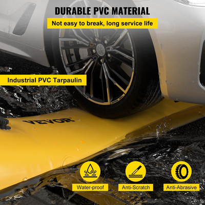 Τσάντα VEVOR Flood, 24 πόδια μήκος x 12 σε ύψος, επαναχρησιμοποιήσιμοι σωλήνες εκτροπής νερού από PVC, ελαφρύ με εξαιρετικό αδιάβροχο αποτέλεσμα που χρησιμοποιείται για πόρτες, γκαράζ, κίτρινο