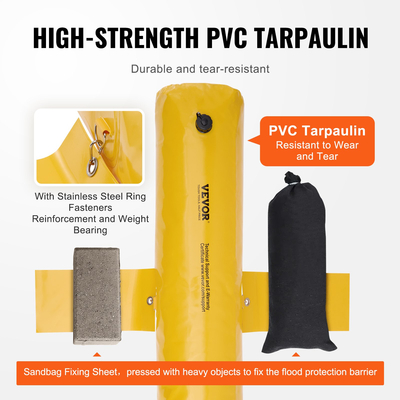 VEVOR Flood Barriers, Sandbag Alternative Flood Bag 4 Pack, Flood Barrier για το σπίτι, Water Barriers για πλημμύρες, Doorway, Driveway (4FTx6in)