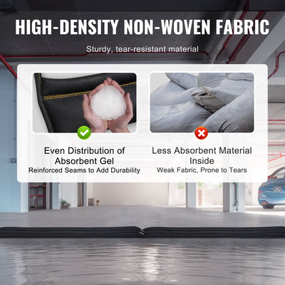 VEVOR Flood Barriers, Water Flood Dam Bag 8 Pack, Water Activated Flood Barriers for Home, Doorway, Driveway (10ft x 6in)