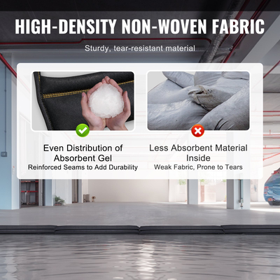 VEVOR Flood Barriers, Water Flood Dam Bag 10 Pack, Water Barriers for Flood Barriers with Plastic Bucket, Water Activated Flood Barriers for Home, Doorway, Driveway (5FT x 6in)