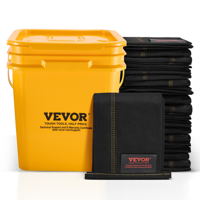 VEVOR Flood Barriers, Water Flood Dam Bag 10 Pack, Water Barriers for Flood Barriers with Plastic Bucket, Water Activated Flood Barriers for Home, Doorway, Driveway (5FT x 6in)