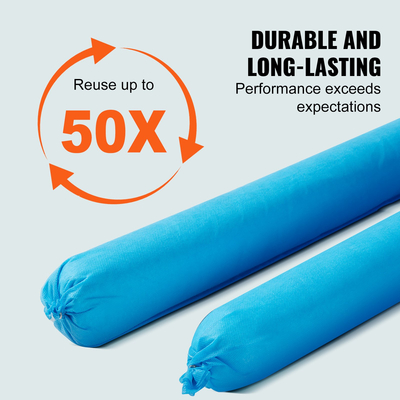 VEVOR Universal Absorbent Sock Water Absorbing Snake 20 Gal 12 τμχ 3&quot; x 47,24