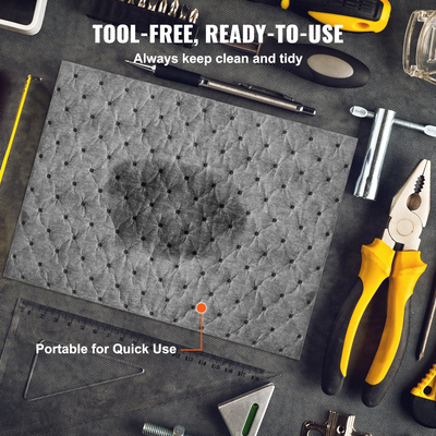 VEVOR Spill Absorbent Pads, Universal Absorbing Mat Absorbs up 12 Gal, 13&quot; L x10&quot; W Απορροφητικό Μαξιλάρι Πολυπροπυλενίου για λάδι, νερό και άλλα υγρά, συσκευασία 100