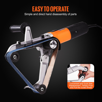 VEVOR Pipe Tube Polisher Sander 1300W 6 Variable Speed ​​with 50PCS Sing Belts