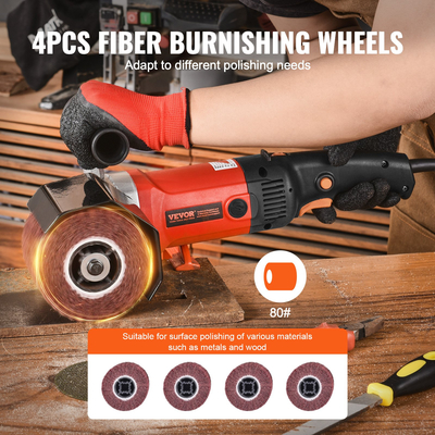Μηχάνημα στίλβωσης VEVOR Burnishing 1200W 6-τάχυτο ηλεκτρικό γυαλιστικό μετάλλων 4 τροχών