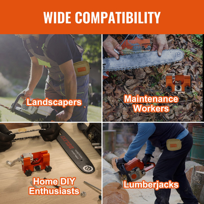 Αλυσοπρίονο VEVOR, Κιτ αλυσοπρίονου ακονίσματος χειρός για αλυσοπρίονο 4&quot;-22&quot;, Εργαλείο ακονίσματος αλυσίδας για πόσιμο αλυσοπρίονο με 4 κεφαλές ακονίσματος, τσάντα αποθήκευσης για ξυλοκόπο, Landscaper, Home DIY