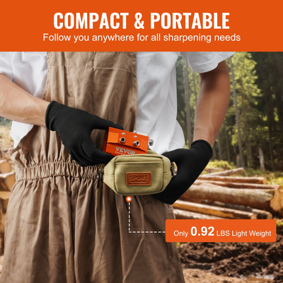 Αλυσοπρίονο VEVOR, Κιτ αλυσοπρίονου ακονίσματος χειρός για αλυσοπρίονο 4&quot;-22&quot;, Εργαλείο ακονίσματος αλυσίδας για πόσιμο αλυσοπρίονο με 4 κεφαλές ακονίσματος, τσάντα αποθήκευσης για ξυλοκόπο, Landscaper, Home DIY