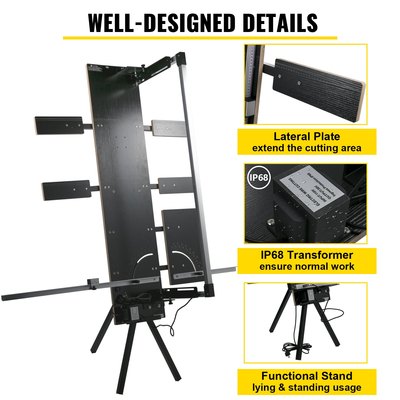 Μηχάνημα κοπής φελιζόλ VEVOR 42cm Μέγ. Πάχος κοπής Αφροκόφτης 127cm Μέγ. Μήκος Hot Wire Foam Cutter 0-90° Styrofoam Cutter Έξι καλώδια θέρμανσης με πλαϊνή πλάκα βάσης για κοπή αφρού μαργαριταριού βαμβακιού