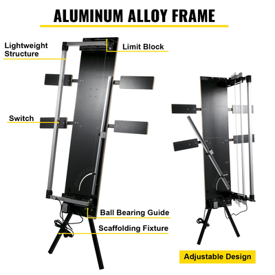 Μηχάνημα κοπής φελιζόλ VEVOR 42 cm Μέγ. Πάχος κοπής Αφρώδες κόφτη 134 cm Μέγ. Μήκος κοπής Hot Wire Foam Cutter 0-90° Styrofoam Cutter Έξι καλώδια θέρμανσης με βάση για αφρούς κοπής Pearl Cotton