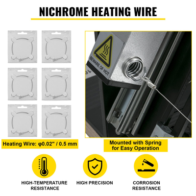 VEVOR Επιτραπέζιο μηχάνημα κοπής φελιζόλ 42 cm Μέγ. Πάχος κοπής Αφρώδες κόφτη 152 cm Μέγ. Μήκος κοπής Hot Wire Foam Cutter 0-90° Styrofoam Cutter με έξι καλώδια θέρμανσης για αφρούς κοπής Pearl Cotton