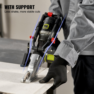 Εξάρτημα τρυπανιού κοπής σανίδων VEVOR, Εξάρτημα ψαλιδιού σανίδας με περιστρεφόμενη κεφαλή 360 μοιρών, για μέγ. 0,5&quot; Fiber Cement και 0,47&quot; γυψοσανίδα, Εφαρμόζεται με τα περισσότερα ηλεκτρικά τρυπάνια 1500-3000 RPM