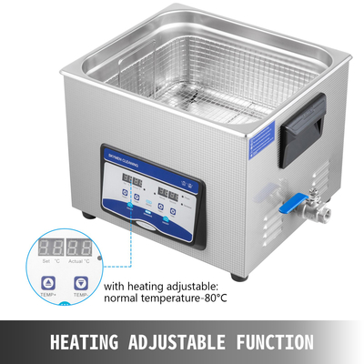 Υπερηχητικός καθαριστής 15κοσμήματος που καθαρίζει την υπερηχητική μηχανή Ψηφιακός υπερηχητικός καθαριστής μερών καθαριστής κοσμήματος χρονών θερμαστρών Βιομηχανικός υπερηχητικός καθαριστής για το δαχτυλίδι ρολογιών κοσμήματος οδοντικό γυαλί