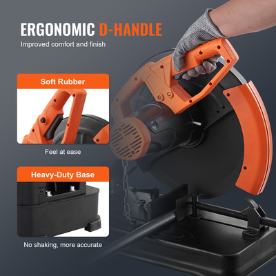 VEVOR Abrasive Chop Saw 14in Mitering Chop Saw για κοπή μετάλλων με γωνία 45°