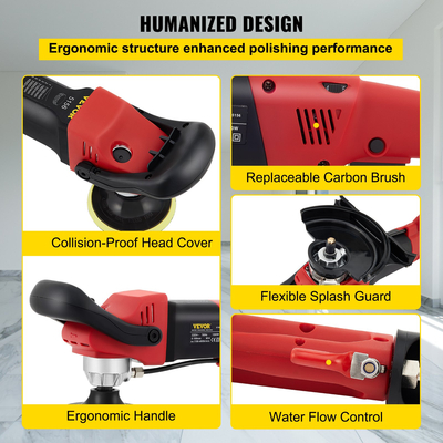 Μύλος υγρού στίλβωσης VEVOR, Διαμάντια στίλβωσης μεταβλητής ταχύτητας 4&quot; &amp; 5&quot;, Μηχάνημα λείανσης με προσαρμογέα σωλήνων νερού 78,7&quot; &amp; ασπίδα εκτόξευσης, Ηλεκτρονική πέτρα από σκυρόδεμα για πάγκο δαπέδου τίτλου CE