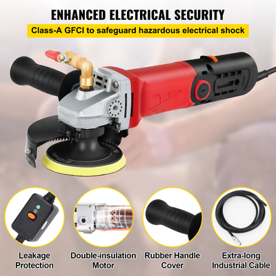 Μύλος υγρής στίλβωσης VEVOR, κιτ μεταβλητής ταχύτητας 8 τμχ, επιθέματα γυαλίσματος διαμαντιών 4&quot; &amp; 5&quot;, μηχανή γυαλίσματος με προσαρμογέα σωλήνων 59&quot; &amp; ασπίδα εκτόξευσης, πέτρινο εργαλείο από σκυρόδεμα για πάγκο γρανίτη/μάρμαρο CE