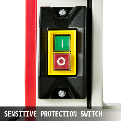 VEVOR 8 ιντσών πριονοκορδέλα πάγκου 80 mm Ύψος κοπής Μικρό κόκκινο μεταλλικό επιτραπέζιο πριόνι με ισχυρό ανθεκτικό μοτέρ για τεχνίτης κοπής ξύλου DIY