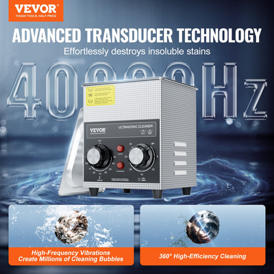 VEVOR 2L Ultrasonic Cleaner με Heater Timer &amp; Basket Digital Sonic Machine