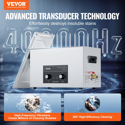 VEVOR 30L Ultrasonic Cleaner με Heater Timer &amp; Basket Digital Sonic Machine