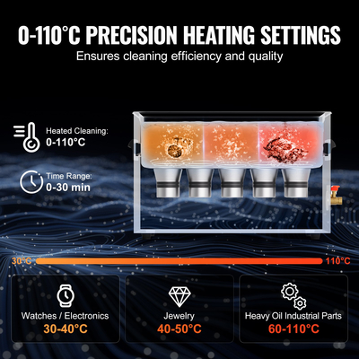 VEVOR 30L Ultrasonic Cleaner με Heater Timer &amp; Basket Digital Sonic Machine