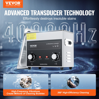 VEVOR 3L Ultrasonic Cleaner με Heater Timer &amp; Basket Digital Sonic Machine