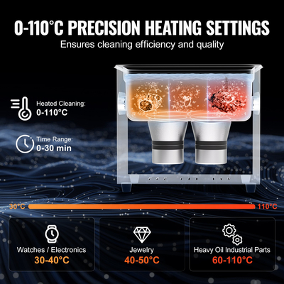 VEVOR 3L Ultrasonic Cleaner με Heater Timer &amp; Basket Digital Sonic Machine