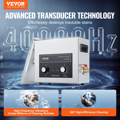 VEVOR 6L Ultrasonic Cleaner με Heater Timer &amp; Basket Digital Sonic Machine