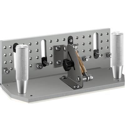 VEVOR Belt Grinder Knife Jig, 9-4/5\&#039;\&#039; Long Sharpening Locator, 85°~ 115° Adjustable Angle, Belt Knife Sharpener Jig with Dual Handles, Knife Making Angle Grind Guide for Belt Trinder Machine - Large