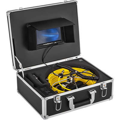 VEVOR 30M Sewer Inspection Video Camera 7&quot; Monitor Pipeline Inspection Camera Drain Camera Βιομηχανικό ενδοσκόπιο HD DVR Recorder με κάρτα 8 GB