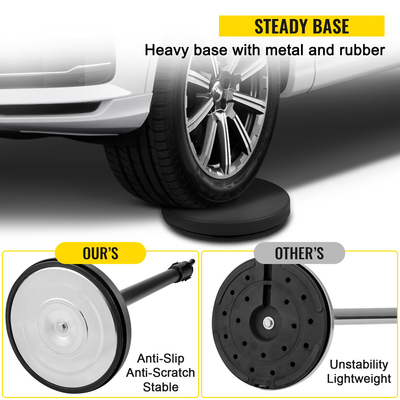 VEVOR Crowd Control Stanchion Stanchion Σετ 8 τεμαχίων με μαύρη ζώνη 6,6 ft/2 m