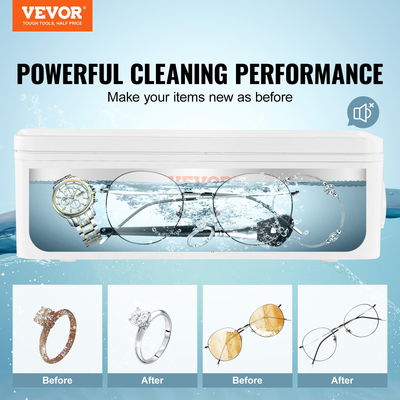 VEVOR Ultrasonic Jewelry Cleaner Φορητό μηχάνημα καθαρισμού υπερήχων 16oz (470ml)