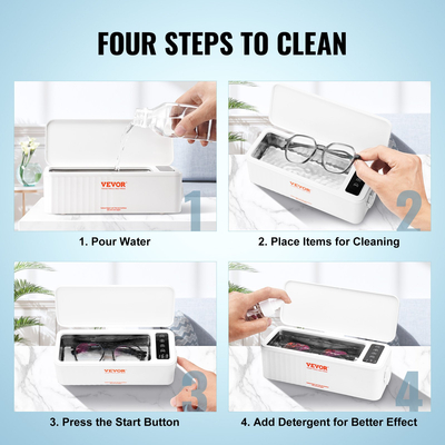 VEVOR Ultrasonic Jewelry Cleaner Φορητό μηχάνημα καθαρισμού υπερήχων 16oz (470ml)