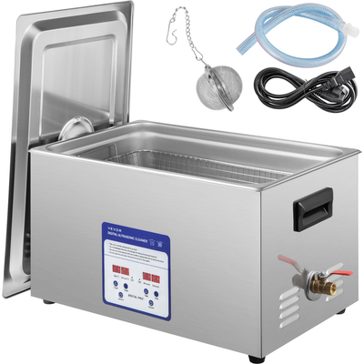 VEVOR Digital Ultrasonic Cleaner 30L Ultrasonic Cleaning Machine 40kHz Sonic Cleaner Machine 316 &amp; 304 Stainless Steel Ultrasonic Cleaner Machine with Heater &amp; Timer for Cleaning Jewelry Glasses Watch