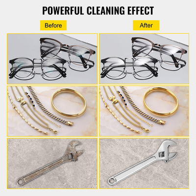 VEVOR Ultrasonic Cleaner 1.3L Συσκευή καθαρισμού υπερήχων με χρονοδιακόπτη θέρμανσης 60W