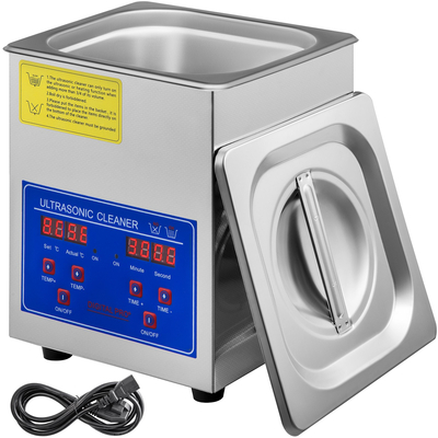 VEVOR Ultrasonic Cleaner 1.3L Συσκευή καθαρισμού υπερήχων με χρονοδιακόπτη θέρμανσης 60W