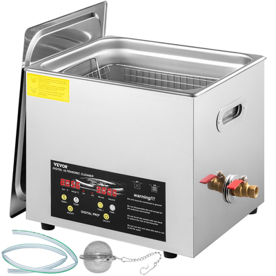 VEVOR 10L Digital Ultrasonic Cleaner Heater Timer Jewelry Glasses Cleaning