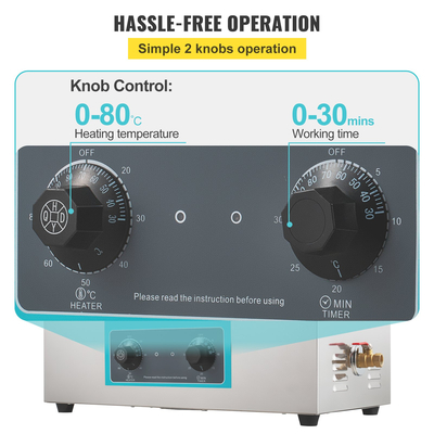 VEVOR Ultraschallreiniger 30L Ultraschall-Reinigungsmaschine Schmuck Brille