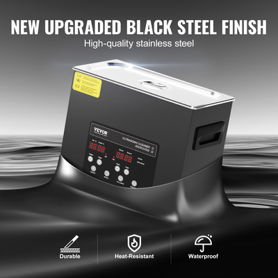 VEVOR Ultrasonic Cleaner 6L Μηχάνημα καθαρισμού με Timer Heater &amp; Basket 180W