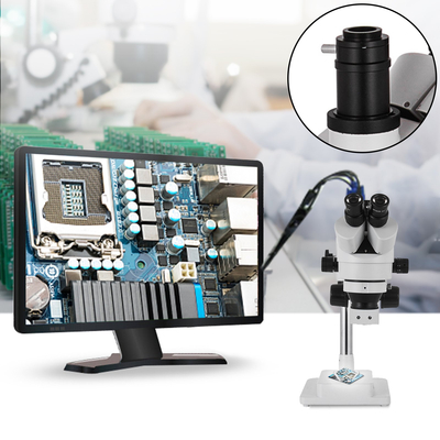 VEVOR 3.5X-90X Simul-Focal Stereo Microscope 360° Swiveling Trinocular Stereo Microscope with Dual Arm Boom