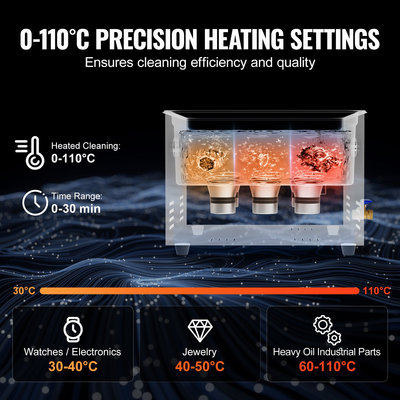 VEVOR 15L Ultrasonic Cleaner με Heater Timer &amp; Basket Digital Sonic Machine