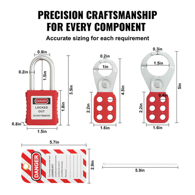 VEVOR Electrical Lockout Tagout Kit, 59 PCS Safety Lockout Σταθμός Tagout με λουκέτα, βύσματα, ετικέτες, δέσιμο, κλείδωμα βύσματος, κλείδωμα διακόπτη, κλείδωμα βαλβίδων, κλείδωμα καλωδίου, τσάντα κλειδώματος, κουτί