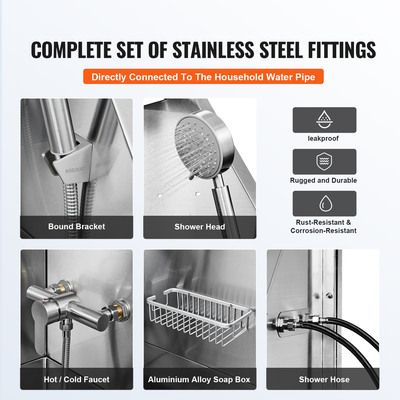 Σταθμός μπάνιου VEVOR 1.57M Pet Dog με σκάλες, Επαγγελματική μπανιέρα περιποίησης σκύλων από ανοξείδωτο χάλυβα με κουτί σαπουνιού, βρύση, πλούσιο αξεσουάρ, μπανιέρα για μεγάλα, μεσαία, μικρά κατοικίδια, νεροχύτης για το σπίτι (αριστερά)