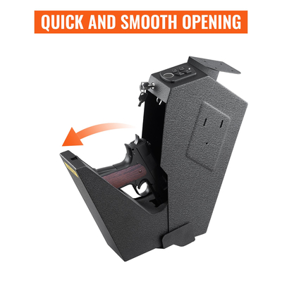 Χρηματοκιβώτιο VEVOR Δακτυλικά αποτυπώματα Pistol Gun Χρηματοκιβώτια Θήκη αποθήκευσης όπλου Θήκη όπλου Θήκη όπλου γρήγορης πρόσβασης Θησαυροφυλάκιο κλειδιού κλειδαριάς ασφαλείας