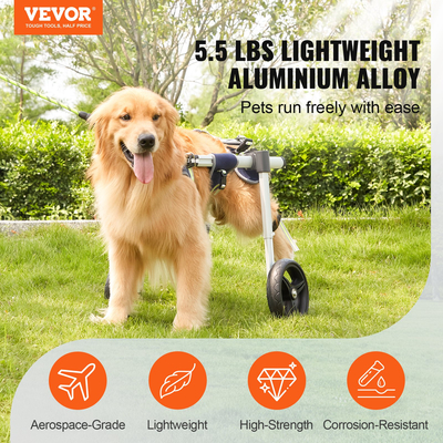Αναπηρικό αμαξίδιο VEVOR 2 Wheels Pet για Πίσω Πόδια Σκύλος Αναπηρικό καροτσάκι/Ρυθμιζόμενο καρότσι (M)