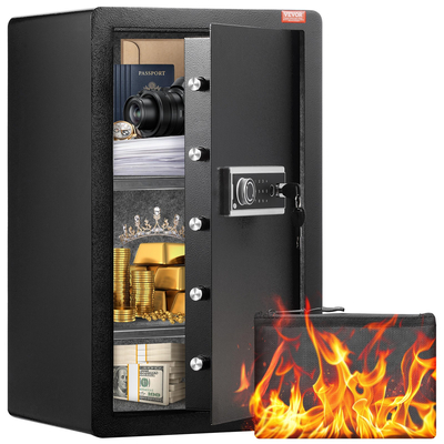 Χρηματοκιβώτιο VEVOR Single Door 3,5 cu.ft με κωδικό πρόσβασης κλειδαριάς και μαύρο δακτυλικό αποτύπωμα