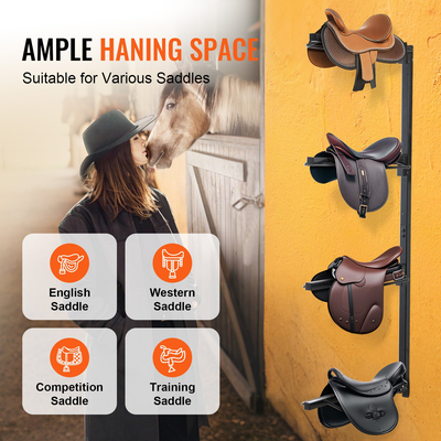 Βάση σέλας VEVOR τοίχου Βάση σέλας τεσσάρων επιπέδων Δυτικής &amp; Αγγλικής βάσης