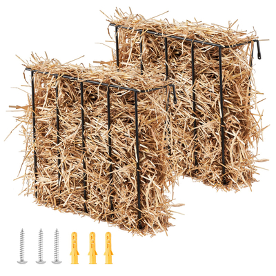 VEVOR Livestock Hay Feeder 2 Packs 24 Galllons Επιτοίχια σχάρα κατσίκας