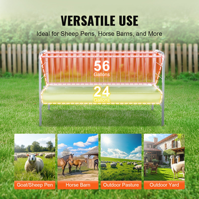 VEVOR Livestock Hay Feeder 2 in 1 Grain &amp; Hay Feeder 80 γαλόνια για πρόβατα