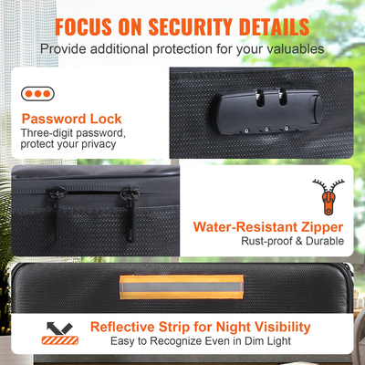 VEVOR Fireproof Document Box, Fireproof Document Bag with Lock 2000℉, 3-layer Fireproof and Waterproof File Box 14,17x10,63x4,13 ιντσών με φερμουάρ, για χρήματα, έγγραφα, κοσμήματα και διαβατήριο