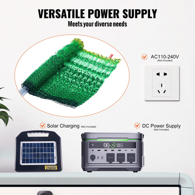 VEVOR Ηλεκτρικό δίχτυ για περίφραξη, 48&quot; Υ x 100&#039; L, κιτ περίφραξης δίχτυ PE με στύλους &amp; διπλές ακίδες, φορητό πλέγμα για κοτόπουλα, πάπιες, χήνες, κουνέλια, που χρησιμοποιούνται σε αυλές, φάρμες και ράντζα
