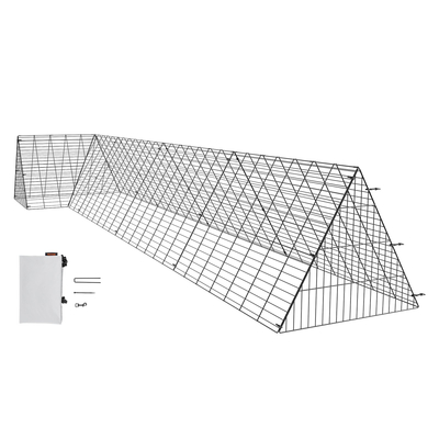 VEVOR Chicken Tunnels, 157,5 x 39,4 x 24,2 ίντσες (ΜxΠxΥ) Σήραγγες κοτόπουλου για αυλή, φορητές σήραγγες κοτόπουλου για εξωτερικό με γωνιακό πλαίσιο, κοτέτσι, κατάλληλο για κοτόπουλα, πάπιες, κουνέλια